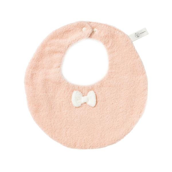 アウトレット 楠橋紋織 スタイ わた媛ベビー リボン付き丸スタイ ピンク 80サイズ