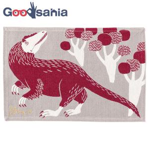 楠橋紋織 ランチョンマット morita MiW あの地を歩く羽毛恐竜 グレー 約29.5×43cm A-69034-90-GY