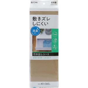 東和産業 タンスシート 敷きズレ消臭引き出しシート ブラウン 約40×360cm 556347