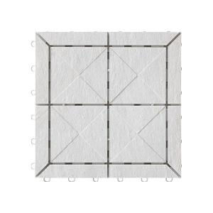 山崎産業 ジョイントタイル 石目ユニット E ライトグレー 30×30cm 日本製