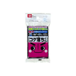 レック スポンジ コゲ落ちくん 強力研磨粒子入りコゲ取りタワシ ブラック 約7×1.5×11cm S-742
