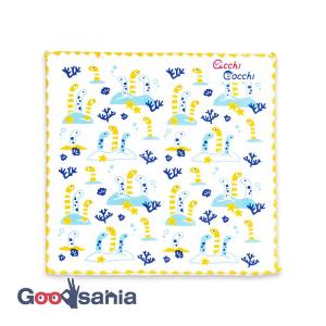 宮本 ハンカチ 子供ハンカチ acchi cocchi チンアナゴ 日本製 ホワイト 約15×15cm 02927