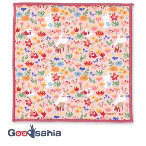 宮本 ハンカチ ムーミン ミニハンカチ フラワーブーケ 日本製 ピンク 約15×15cm 06048