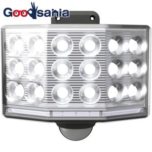 ムサシ センサーライト 9Wワイド フリーアーム式 LED乾電池センサーライト ブラック 約14.4×15.2×13.9cm LED-170