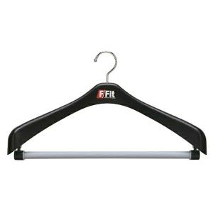シンコハンガー ハンガー F-Fit ジャケット回転式47 肩すべり止め付き ブラック 日本製 034682