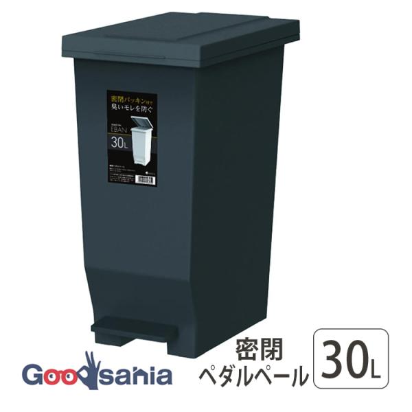 アスベル ゴミ箱 エバン MP密閉ペダルペール 日本製 ブラック  30L A6301-07
