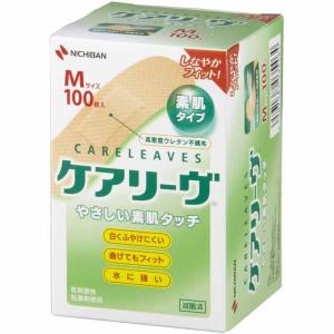 ケアリーヴ ニチバン 素肌タイプ Mサイズ CL100M (100枚) 絆創膏