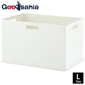 サンカ 収納ボックス 取っ手付き squ+ ナチュラ インボックス L ホワイト 日本製 約38.9×26.6×23.6cm NIB-LWH