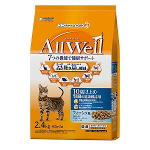 ＡｌｌＷｅｌｌ１０歳以上の腎臓の健康維持用フィッシュ味挽き小魚とささみフリーズドライパウダー入り ２...