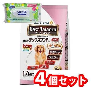 ユニ・チャーム ベストバランス ミニチュア・ダックスフンド用 7歳 ふっくら 1.7kg 4個セット 4520699679517