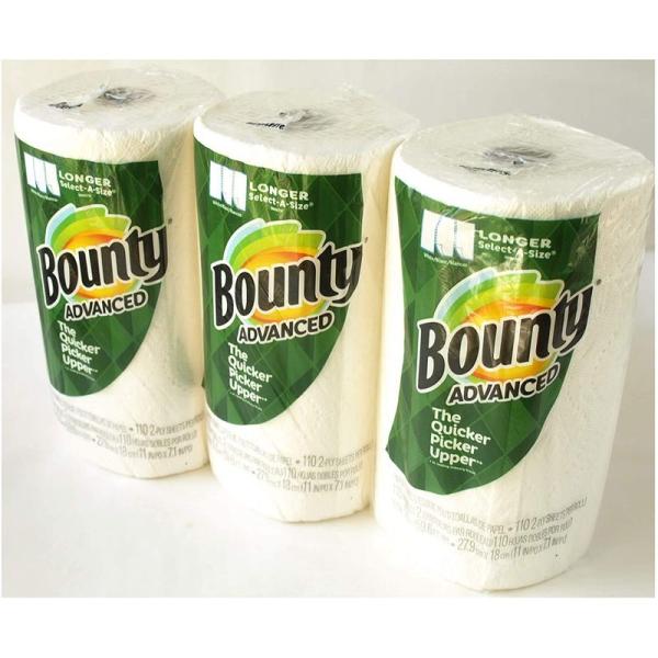 Bounty バウンティー ペーパータオル 2枚重ね 123シート × 3ロール (柄あり)