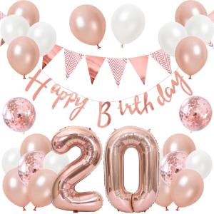 誕生日 バルーン 風船セット 飾り付け 20歳 happy birthday ガーランド バースデー 飾り ハッピーバースデー 大きい数字