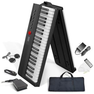 音質アップ 2023年新折り畳み式 Longeye 電子ピアノ 88鍵盤 FOLD PRO II 充電型 給電利用可 本格ペダルポート対応｜goodselect-shop