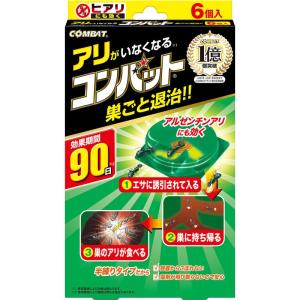 KINCHO コンバット 蟻用 駆除剤 6個入 アリの巣 退治 殺虫剤 室内 アリ退治｜goodselect-shop