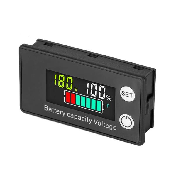 Timloon バッテリー電圧計 残量計 温度表示付き バッテリーチェッカー バッテリーモニター デ...