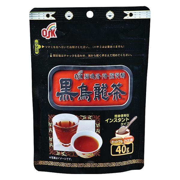 OSK インスタント 黒烏龍茶 40g ×1 高知 小谷穀粉 お湯/水OK 自宅用 粉末 ウーロン茶