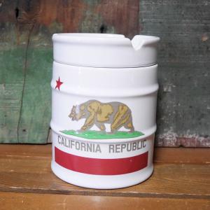 ドラム缶灰皿 カリフォルニア アメリカン 卓上灰皿 CALIFORNIA 陶器製灰皿｜goodsfarm