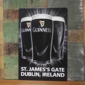 ギネスビール アンティークメタルエンボスプレート GUINNESS SKY