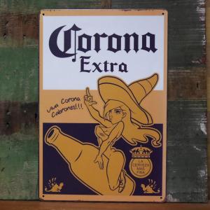 コロナ・エキストラ アメリカンサインボード CORONA EXTRA ブリキ看板 インテリア｜goodsfarm