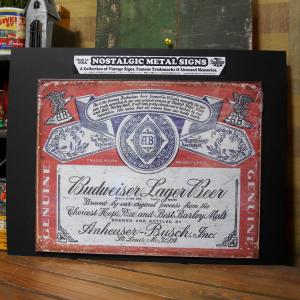バドワイザー アメリカンサインボード Budweiser メタルサイン ブリキ