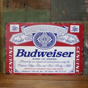 バドワイザー アメリカンサインボード BUDWEISER ブリキ看板 インテリア｜goodsfarm