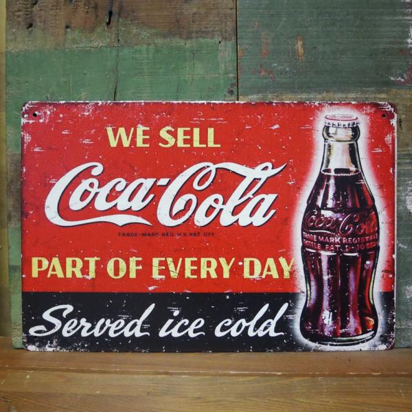 コカコーラ C.COLA SERVED ICE COLD アメリカンサインボード Coca-Cola...