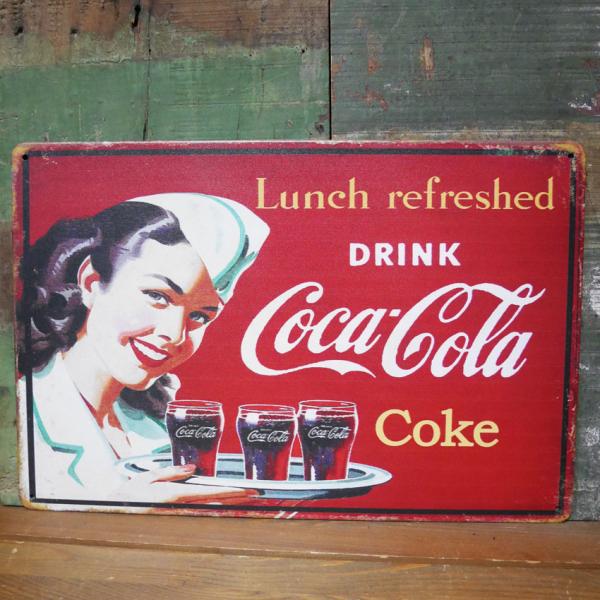 コカコーラ lunch refleshed drink C.cola アメリカンサインボード Coc...