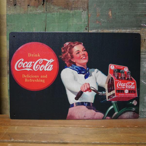 コカコーラ C.cola アメリカンサインボード Coca-Cola インテリア ビンテージ ブリキ...