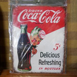 Coca Cola（コカコーラ） ブリキ看板 アンティーク COKE-SPRITE BOY 5