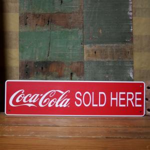 コカコーラ アメリカンサインボード Coca-Cola SOLD HERE インテリア メタルサイン ブリキ看板