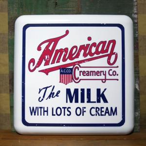 メタルウォールデコ American MILK ブリキ看板 インテリア｜goodsfarm