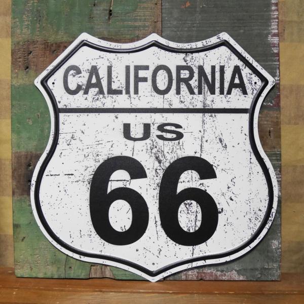 ルート66 サインボード CALIFORNIA US 66 インテリア ROUTE66 ダイカット ...