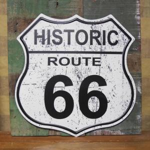 アメリカン レトロ 昔のルート66 ウッドサイン （ヒストリックルート66