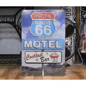 ルート66 サインボード HISTORIC ROUTE66 インテリア ダイカット 丸型