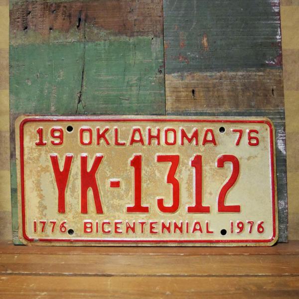 OKLAHOMA アメリカン ユーズドナンバープレート オクラホマ州 ブリキ看板