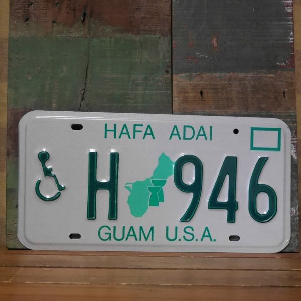 GUAM アメリカン ユーズドナンバープレート グアム準州 ブリキ看板