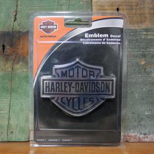 ハーレーダビッドソン CLASSIC B&S LOGO プラスチック ステッカー Harley-Davidson エンブレムデカール 9113｜アメリカン雑貨のグッズファーム