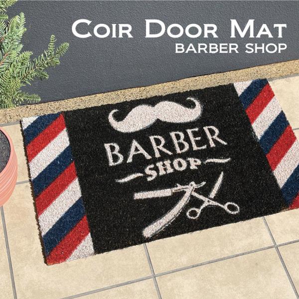 バーバーショップ Coir mat コイヤーマット ウェルカム 玄関マット BARBER SHOP