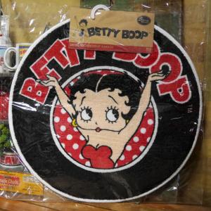 BETTY BOOP ROUND アメリカン フロアマット 丸形 American Floor Mat ベティブープ インテリアマット キッチンマット｜goodsfarm