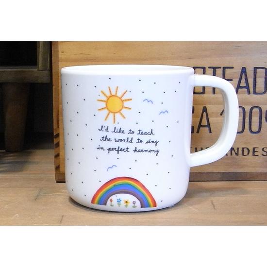 ナチュラルライフ ハンドル付きカップ レインボー マグカップ
