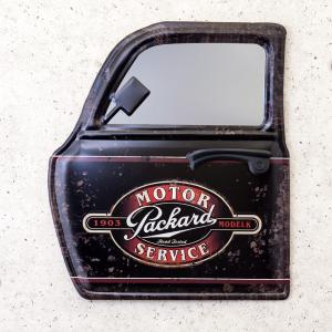 カー ドアミラー Packard MOTOR SERVICE インテリア ウォールミラー 鏡 Car Door Mirror｜goodsfarm