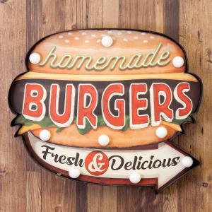 アメリカンクラシック LED Sign BURGERS & FRIES ハンバーガー
