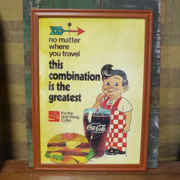 ビッグボーイ コカコーラ ハンバーガー インテリアピクチャー ポスター フレーム アメリカンポスター