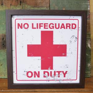 サインフレーム SIGN FRAME No Lifeguard インテリアピクチャー｜goodsfarm