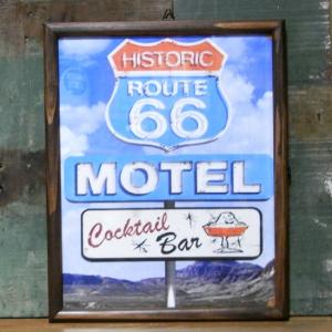 ルート66 インテリアピクチャー ポスター フレーム MOTELSIGN