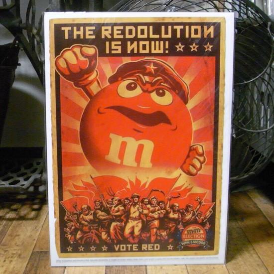 m&amp;m&apos;s インテリア ポスター THE REVOLUTION IS NOW アメリカンポスター