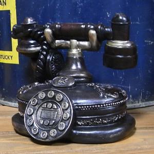 レトロ アメリカン 公衆電話 貯金箱 レッド 電話機 インテリア