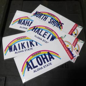 HAWAII STICKER ハワイ ステッカー シール LICENSE PLATE STICKER｜goodsfarm