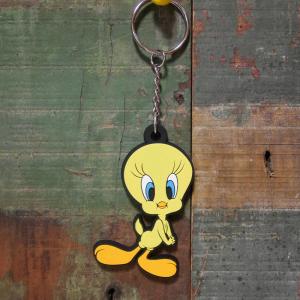 ラバーキーホルダー ルーニーテューンズ トゥイーティー TWEETY キーリング アメリカン雑貨｜goodsfarm