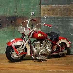 ヴィンテージ モーターサイクル RED FOX オートバイ ブリキのおもちゃ バイク インテリア｜goodsfarm